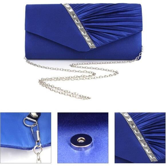 Women Clutch Handbag Fashion Royal Blue - Picture 6 of 6